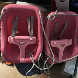 Two Pink Little Tikes Infant Toddler Swings 