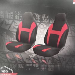 red with black car seat covers front$19 or back $20 or full set $35 cubre asientos para carro rojo