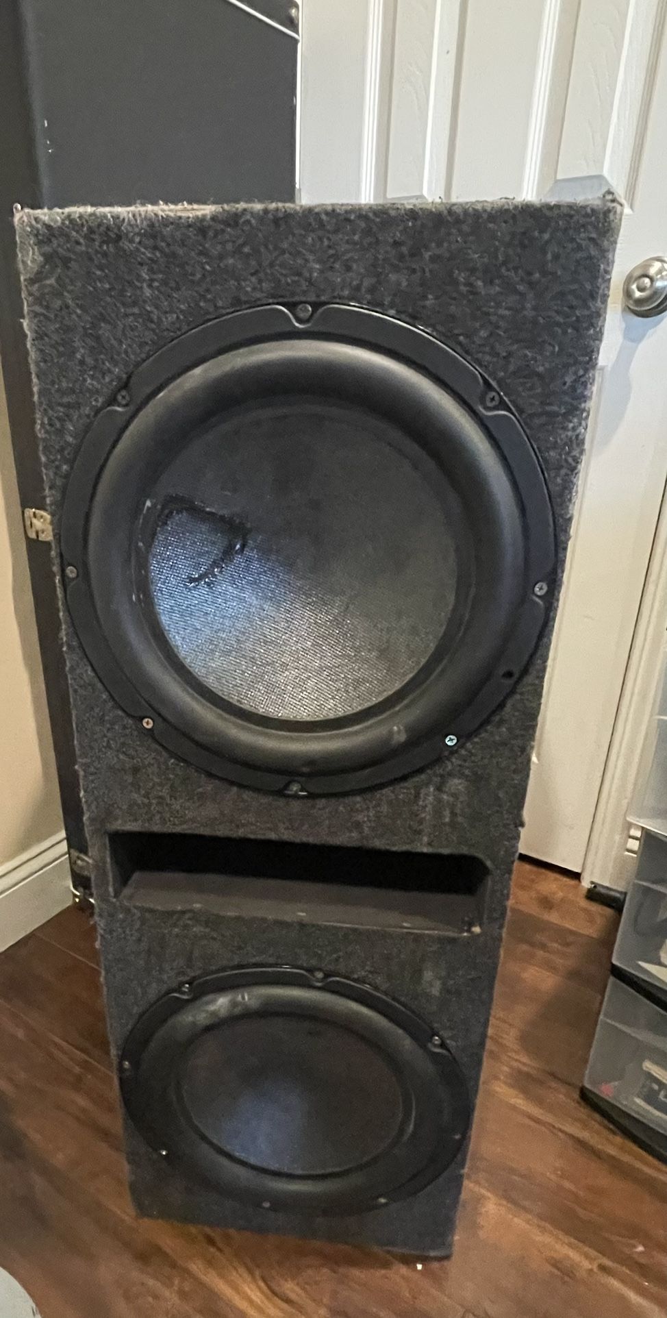 Sonny 12 Inch Subwoofer with dual 4-ohm voice coils 520W Amd Ported Box,SSL Amp 3000 Watts,Pyle Amp 1400 X2 Chanel’s ,Profile Epicenter.