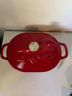 Smith & Clark Ironworks Red Lobster 6qt. Enameled Cast Iron Dutch Oven NEW