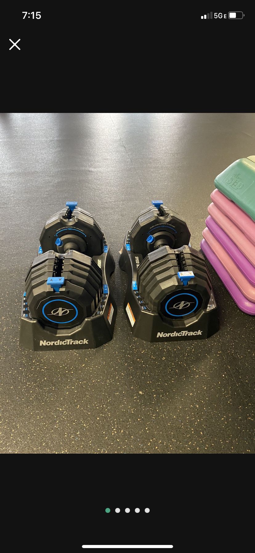 $199 Today Only!!These retail Over $350.00 Nordictrack Adjustable (1-pair)Dumbbells 55lbs each  Brand new