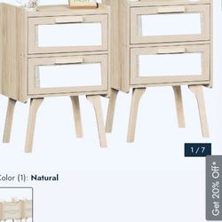 Boho Nightstands Set Of 2