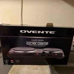 Cast Iron Electric Cooktop (Dual Burners)