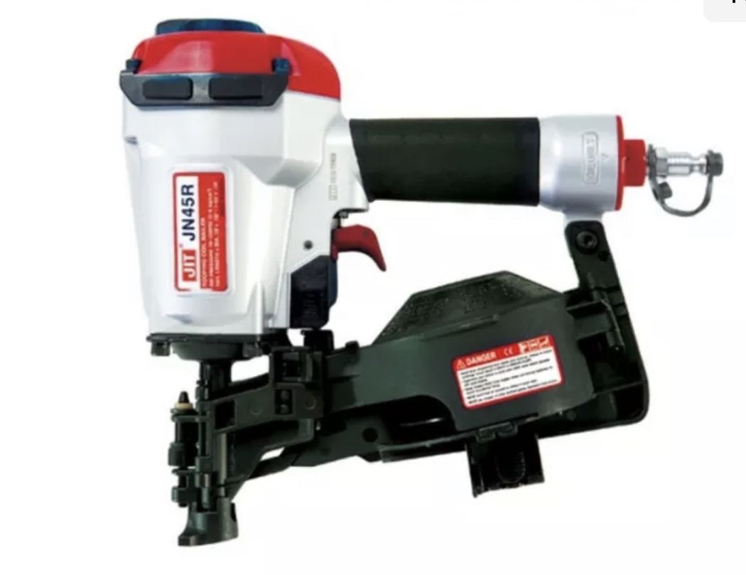 JITOOL JN45R Coil Nailer Light Magnesium Body Full Round Driver Blade 120 Nail Capacity Last Nail Stopper Comfortable Rubber Grip