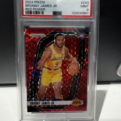 2024 Prizm Bronny James Red Power /75 PSA 9
