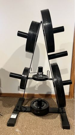 Barbell 2-Inch Olympic Cast Iron Plate Weight Set 285 lbs