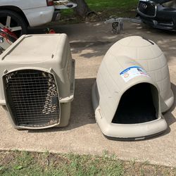Large Dog House And Kennel Both For One Price $95 
