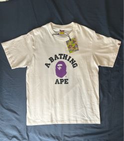 A Bathing Ape BAPE College Logo T-Shirt White