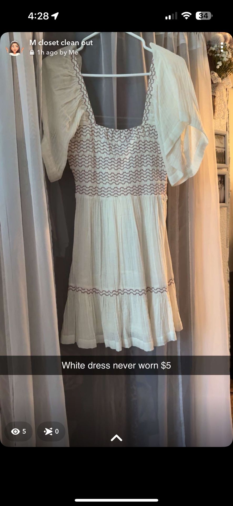 White And Red Dress Never Worn