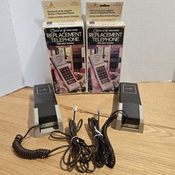 Lot of 2 COBRA Mini Size Replacement Telephone Model WP-142 MH Open Box