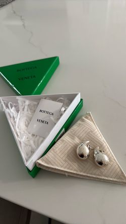 Bottega Veneta Silver Drop Earrings