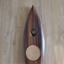 Surfboard Coaster. Teak Wood. Can Use As Wall Hanger.