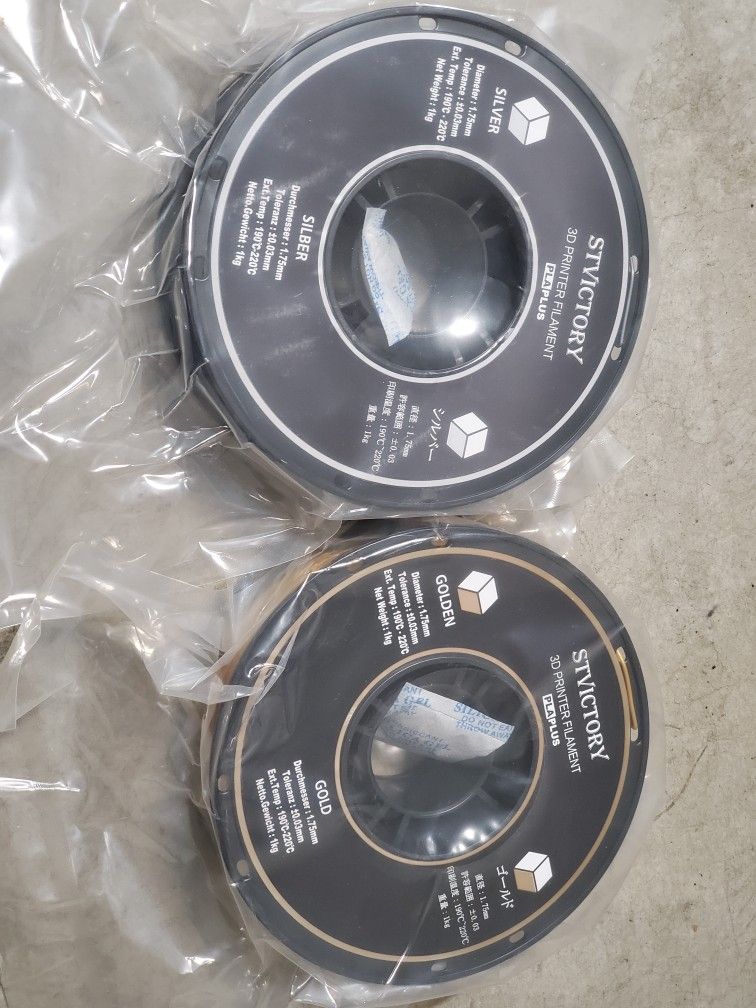 3D Printer Filament Gold And Silver