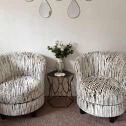 2 Armchair 360 Spin With Espresso Finish