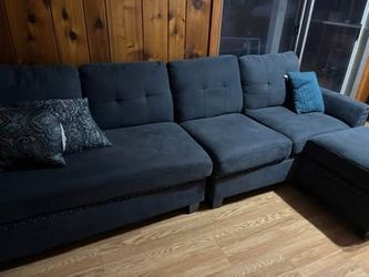 Navy blue couch
