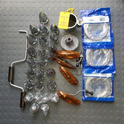 Trailer Kingpin Lock, Freightliner Cascadia Rubber  Hood Mount, Flatbed Straps Roller And Other Parts 