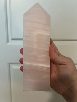 Large Pink Calcite Crystal Tower