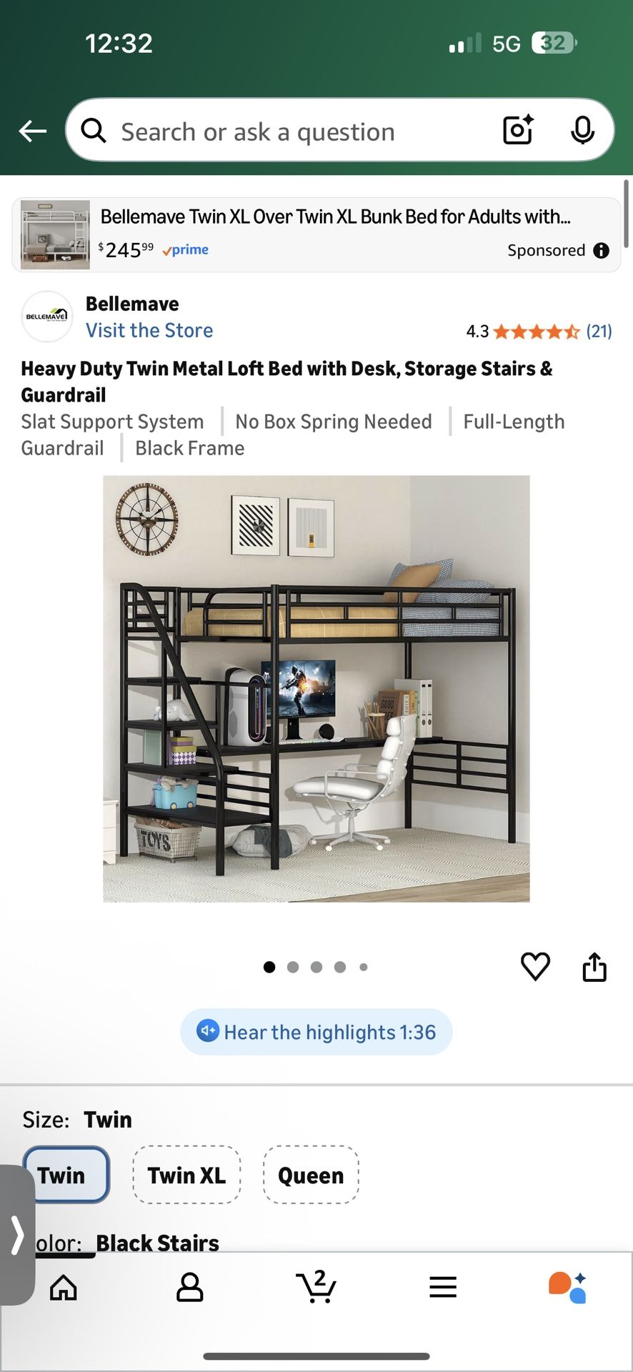 Twin Loft Bed With Desk