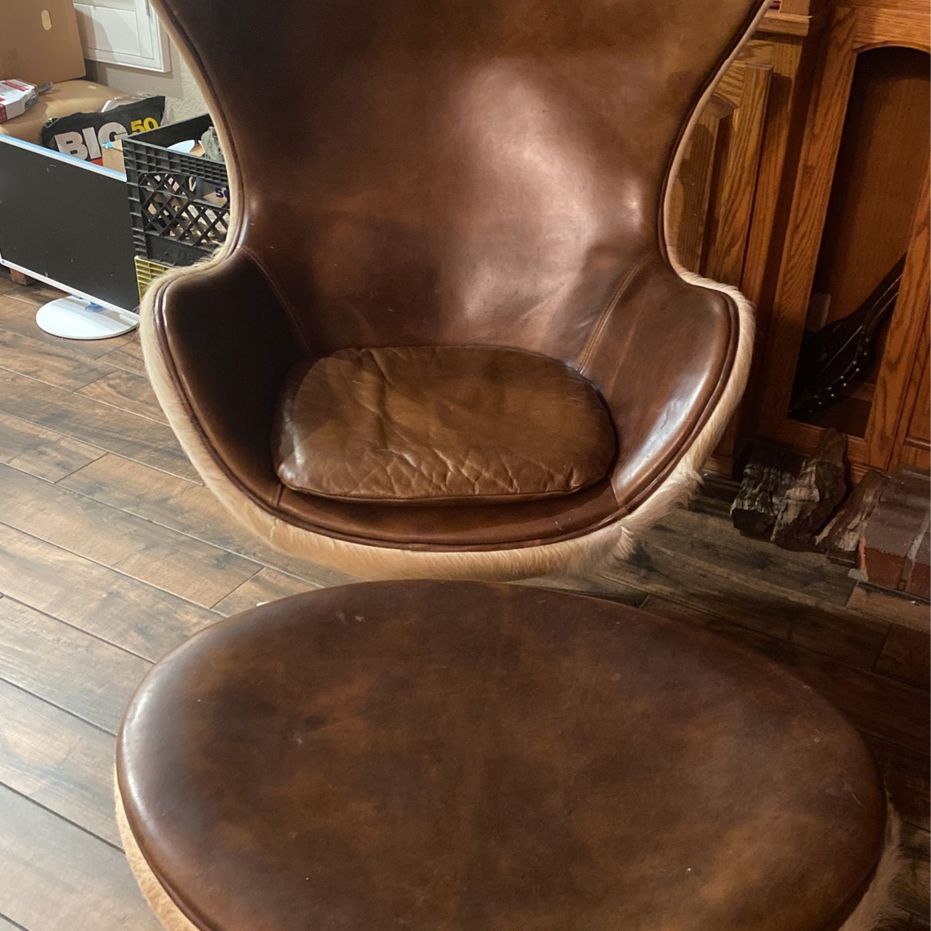 Restoration Hardware RH Copenhagen Egg Chair and Ottoman