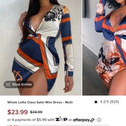 FN Satin Dress Small