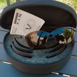 100% AUTHENTIC Men's NYX Pro ITALY Classic Competition 3 Interchangeable Package GOLF Sunglasses w/Case  $35  NEW