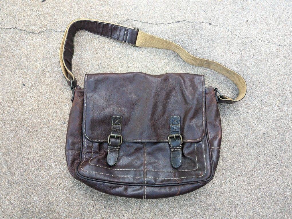 Leather Messenger Bag