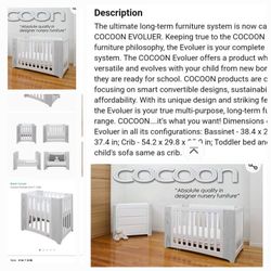 New Baby Crib Bed Infant Convertible 