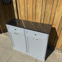 Double Trash Hidden Storage Cabinet 
