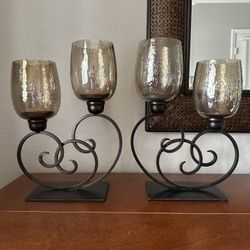 Pier One Decorative Hurricane Candle Holders