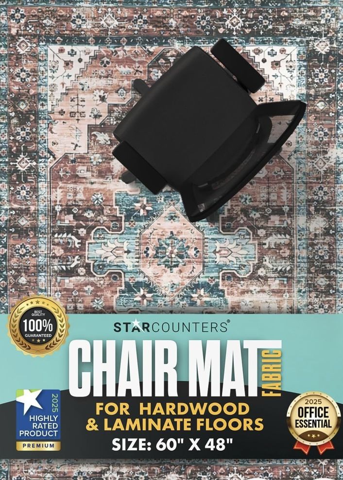 Office Chair Mat for Hardwood Floor -Heavy-Duty Floor Mat for Office Chair - Scratch-Resistant and Non-Slip Computer Chair Mat, Wood and Tile Protecti