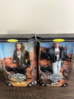 New Never Opened Harley Davidson Barbie Dolls $30 Ea Or Both For $55.