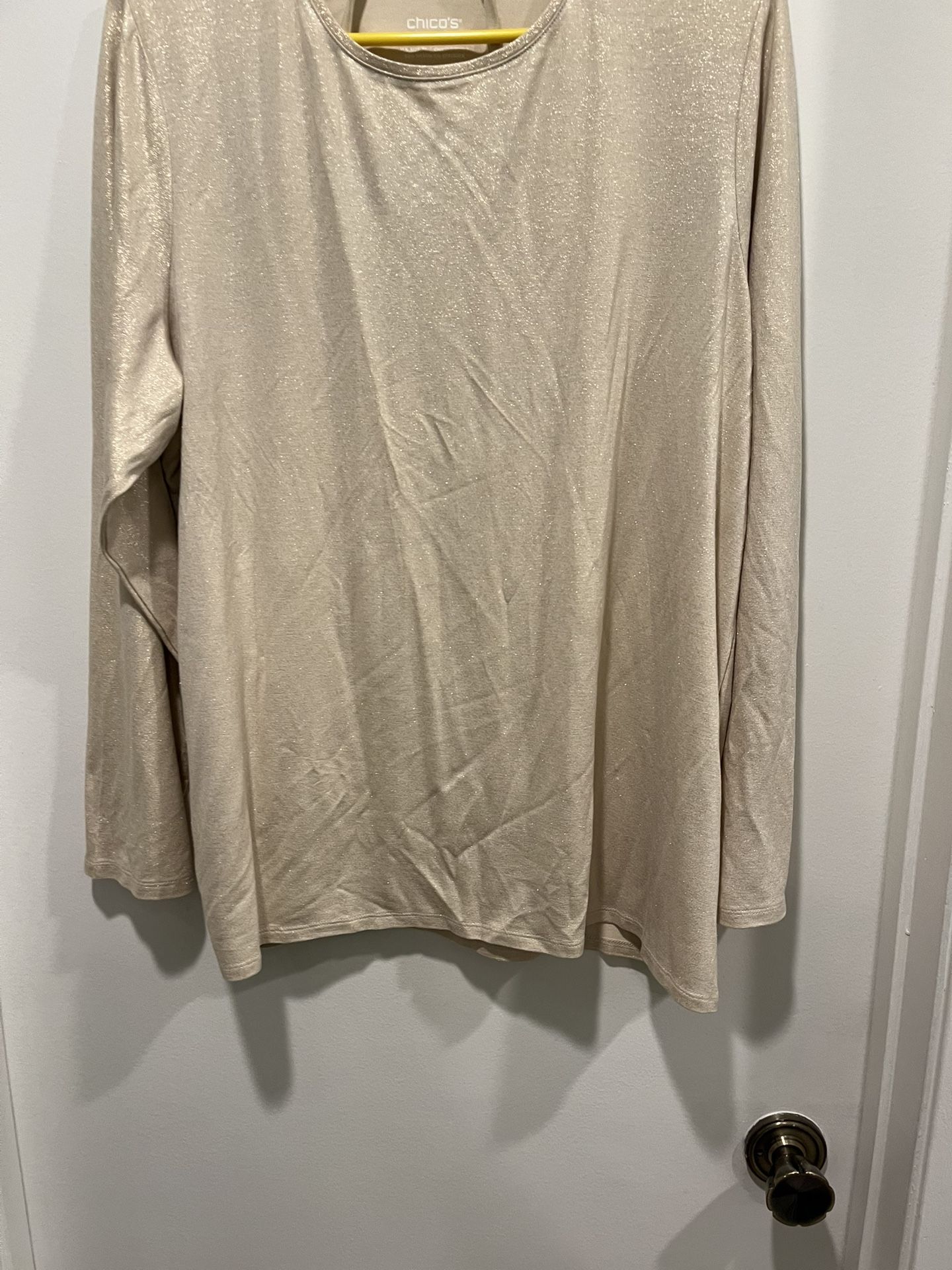 Chicos Evening Long Sleeve Top. Size XL