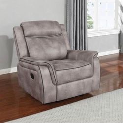 Brand New Taupe Glider Reclining Chair
