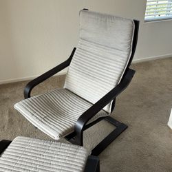 Armchair, black-brown/Knisa light beige