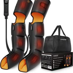 QUINEAR Leg Massager, 3-in-1 Foot Calf & Thigh Massager with Heat and Compression 