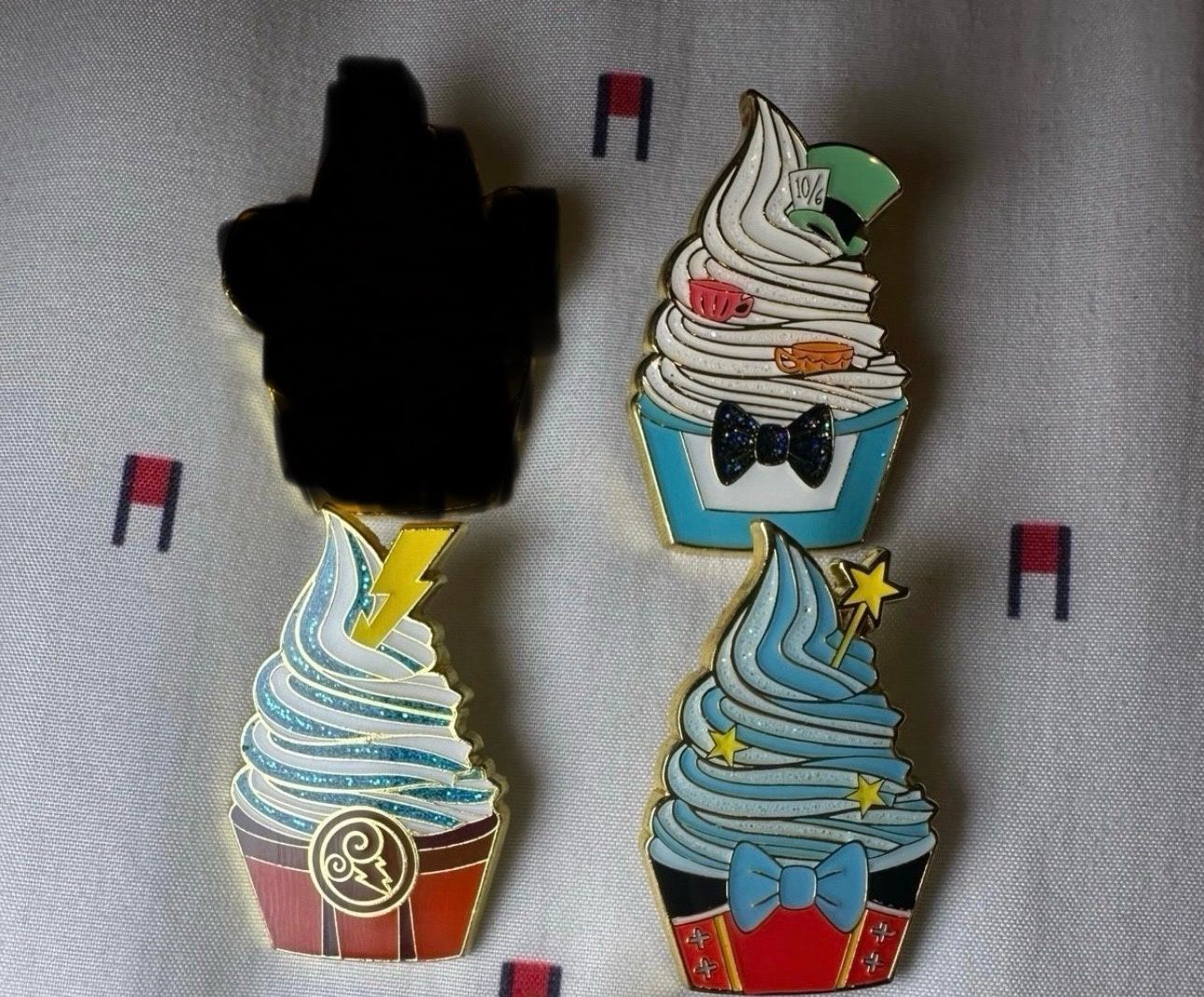 Loungefly Disney Classic Soft Serve Ice Cream Dole Whip Cupcake Blind Box Pin Bundle