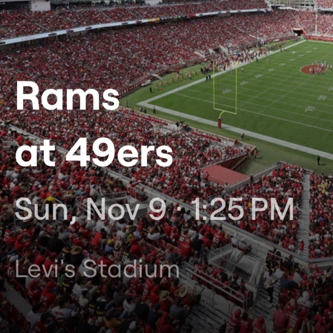 49ers vs. RAMS Nov. 9