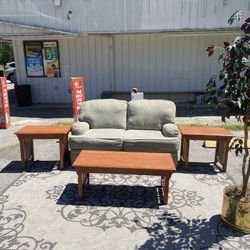 Loveseat And Tables