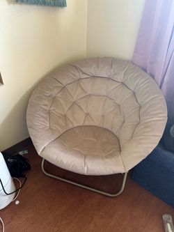 Dusty rose Papasan Pottery Barn chair