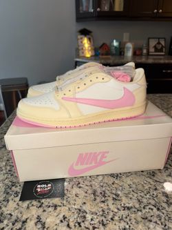 Size 10.5 Jordan 1 Retro Low OG SP Travis Scott Sail Shy Pnk SKU IQ7604-100