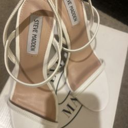 Steve Madden White Heels Size 7.5