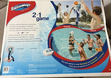 (NEW) 2-1 Pool Basketball / Volleyball Combo 