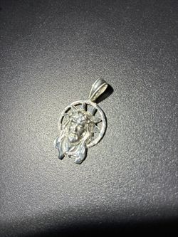 Solid Sterling Silver Head Of Jesus