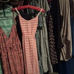 Reformed orange and beige stripped summer dress