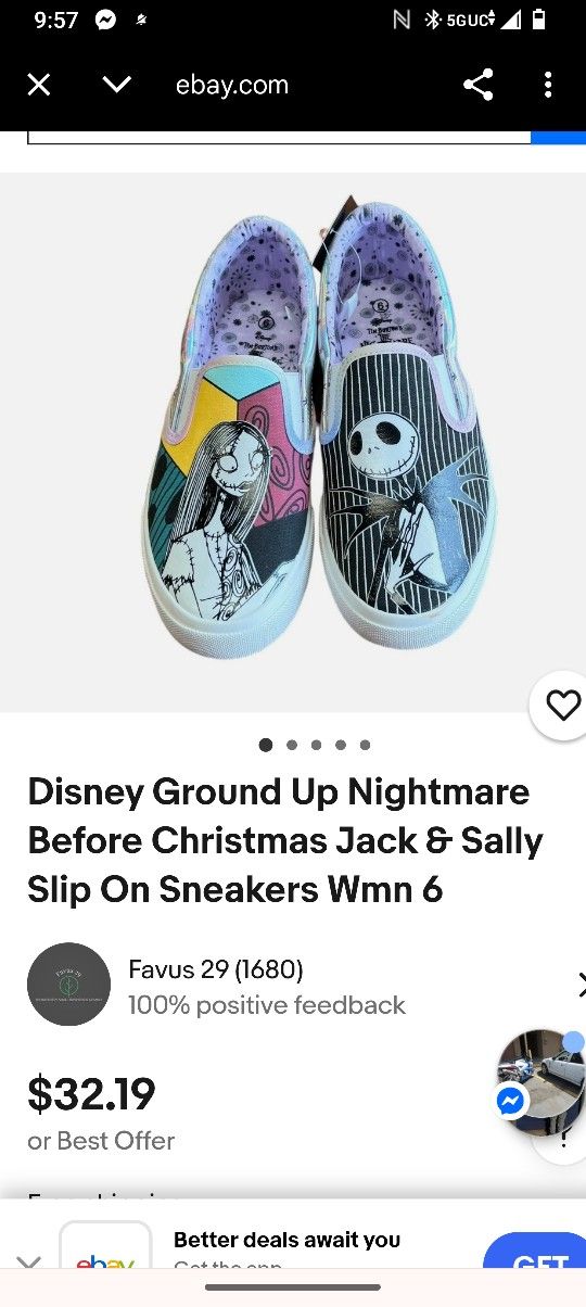 Jack & Sally Flats Size 8 Womens