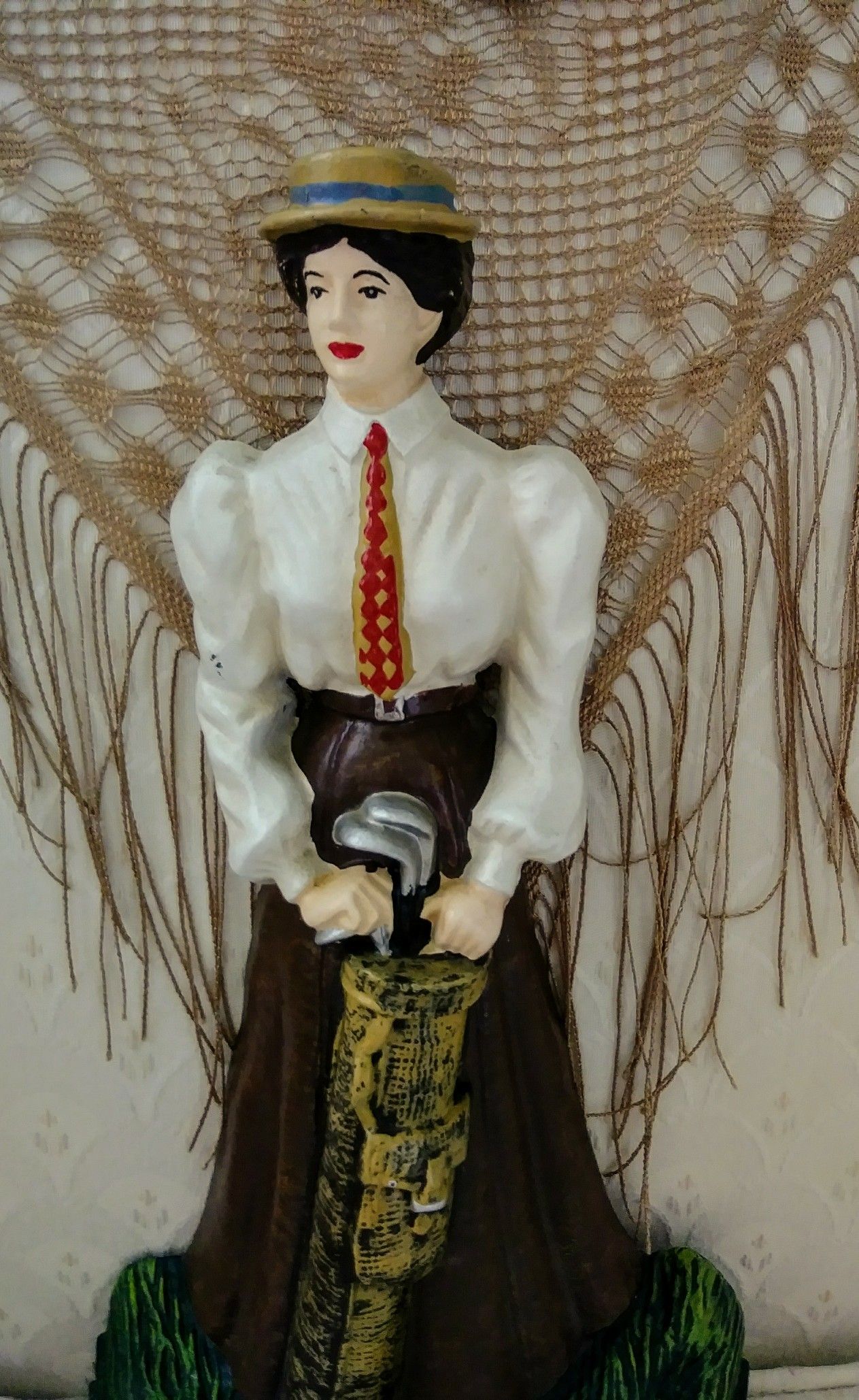 Female Woman Golfer Cast Iron