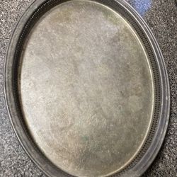 Silver Plated Oval Large Tray