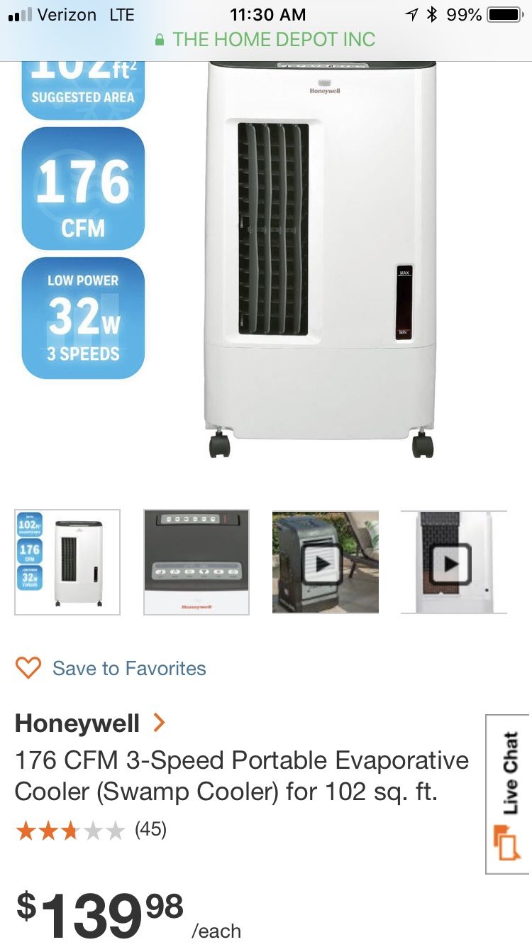 Brand new swamp cooler /evaporative cooler with Box for up to 102 square feet.