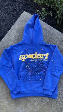 Sp5der Hoodie Blue Young Thug