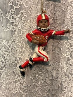 Christmas Ornament Playing Football